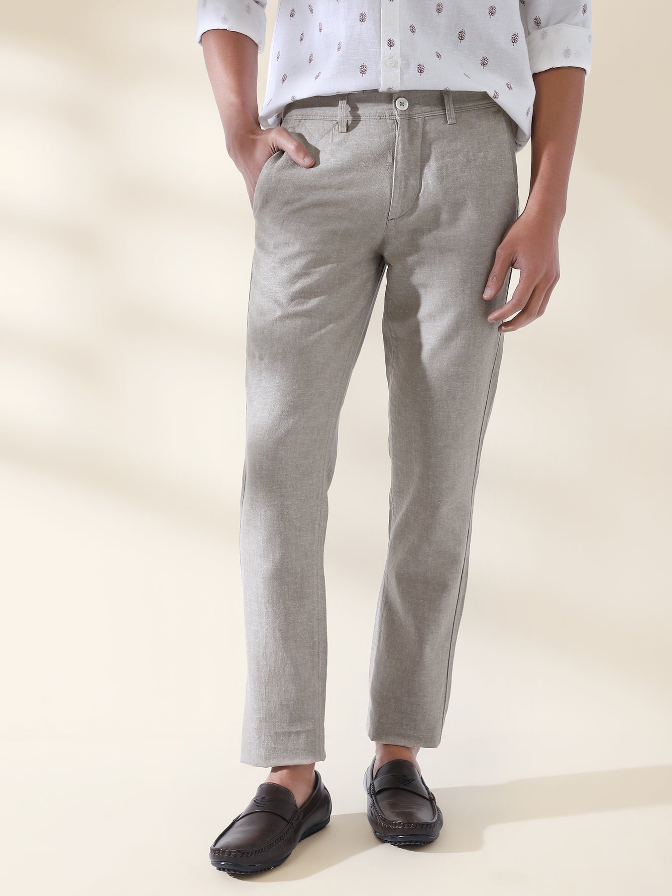 Casual linen online trousers