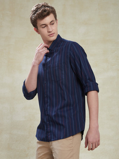 100%-cotton-navy-blue-slim-fit-full-sleeve-casual-mens-shirts