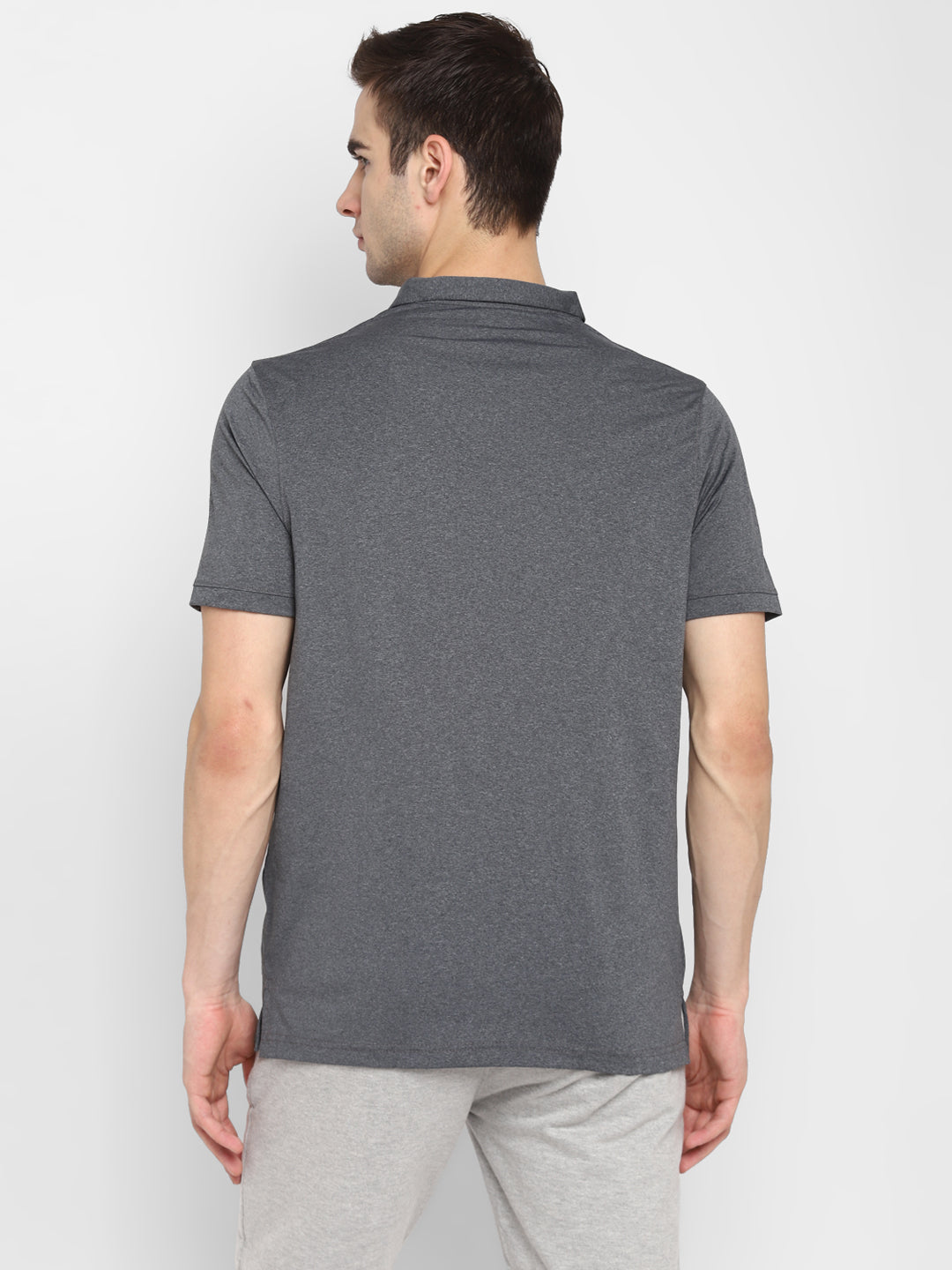 Dark Anthra Half Sleeve Polo T-Shirt for Men