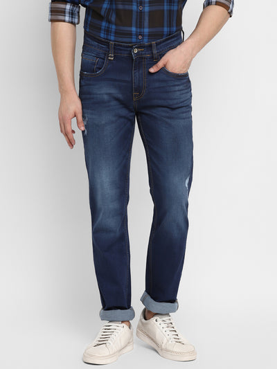 Blue Slim Fit Mid Fade Jeans