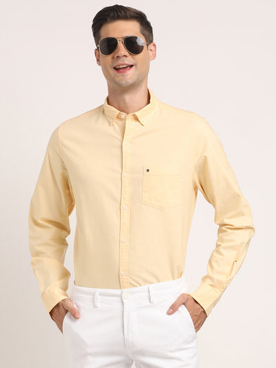 Light colour Shirt and pants color combinations, men. | Shirt outfit men,  Yellow shirt men, Black pants men