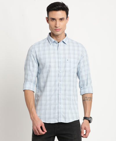 Cotton YELLOW Checkered Full Sleeve Casual Shirt