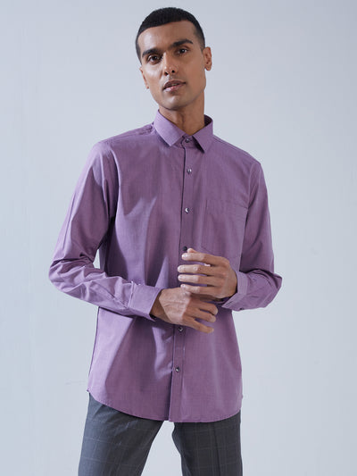 100% Cotton Purple SLIM FIT Full Sleeve Formal Mens Shirts