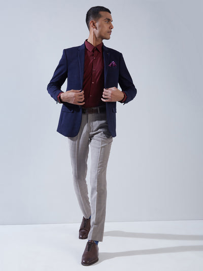 100% Cotton Maroon SLIM FIT Full Sleeve Formal Mens Plain Shirt