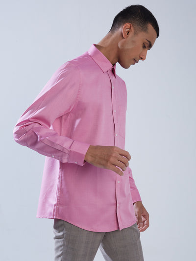 100% Cotton Pink SLIM FIT Full Sleeve Formal Mens Shirts