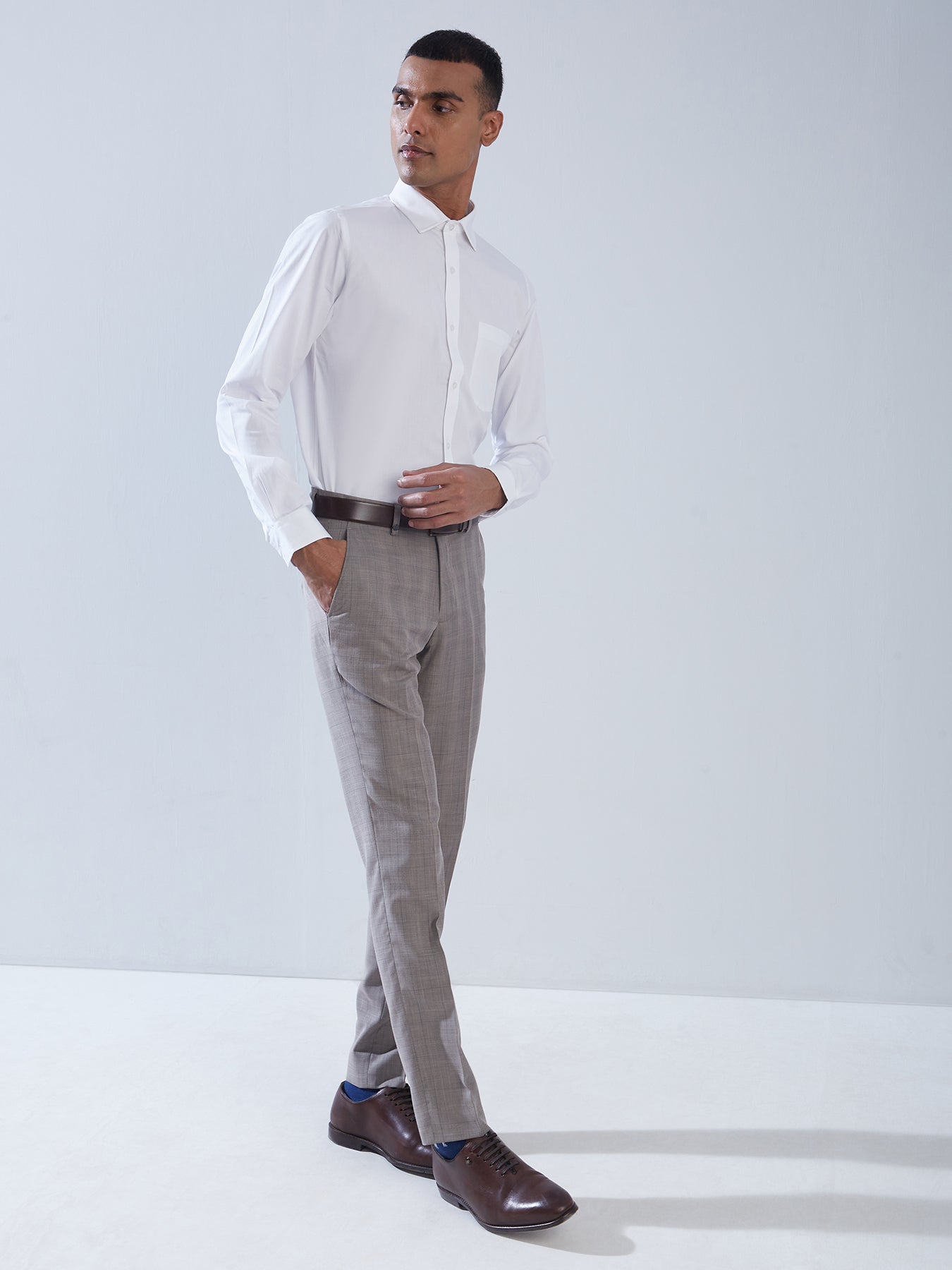 100% COTTON White SLIM FIT Full Sleeve Formal Mens Shirts