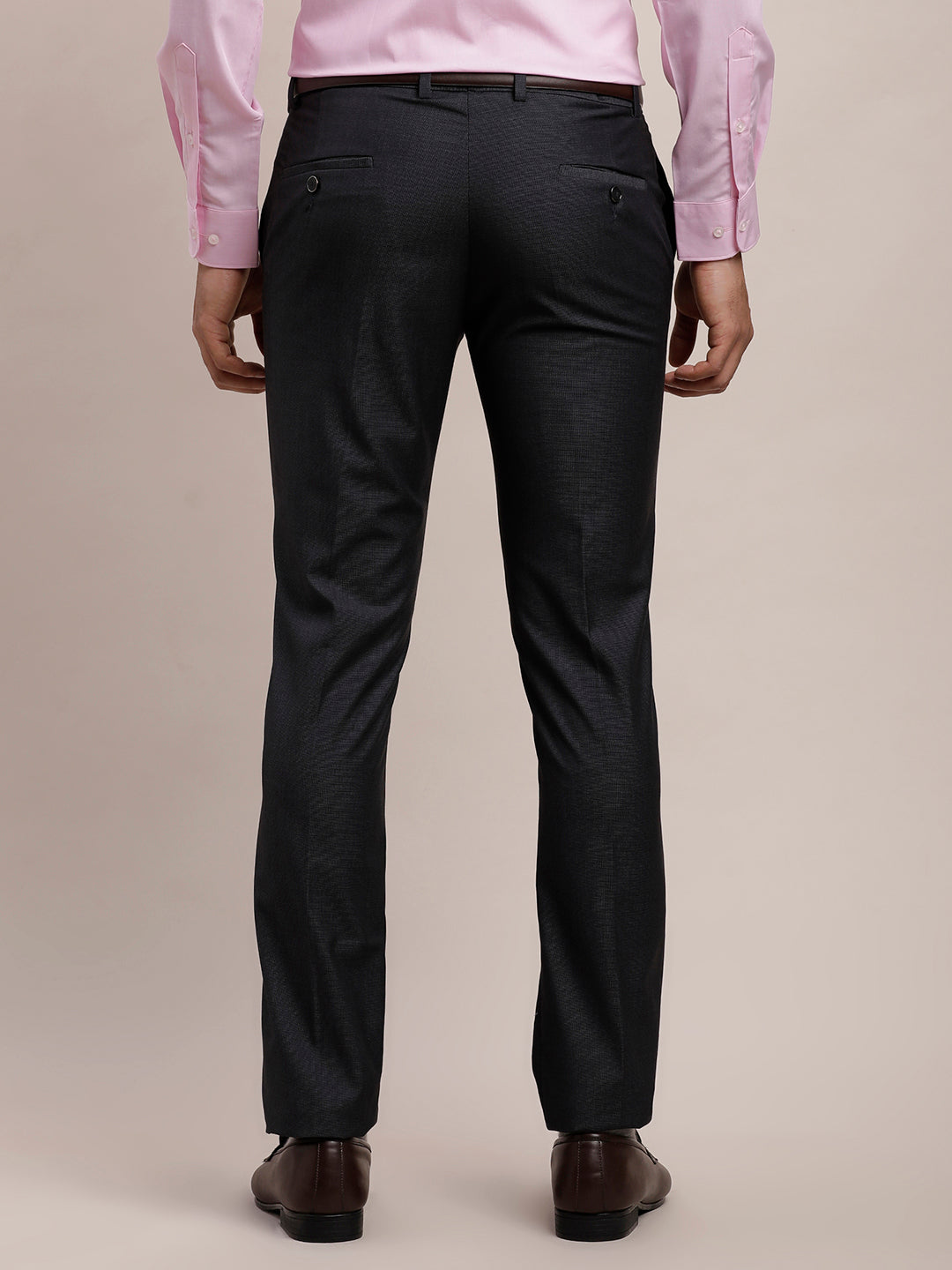 Terry Rayon No Img Dobby Slim Fit Flat Front Ceremonial Trouser