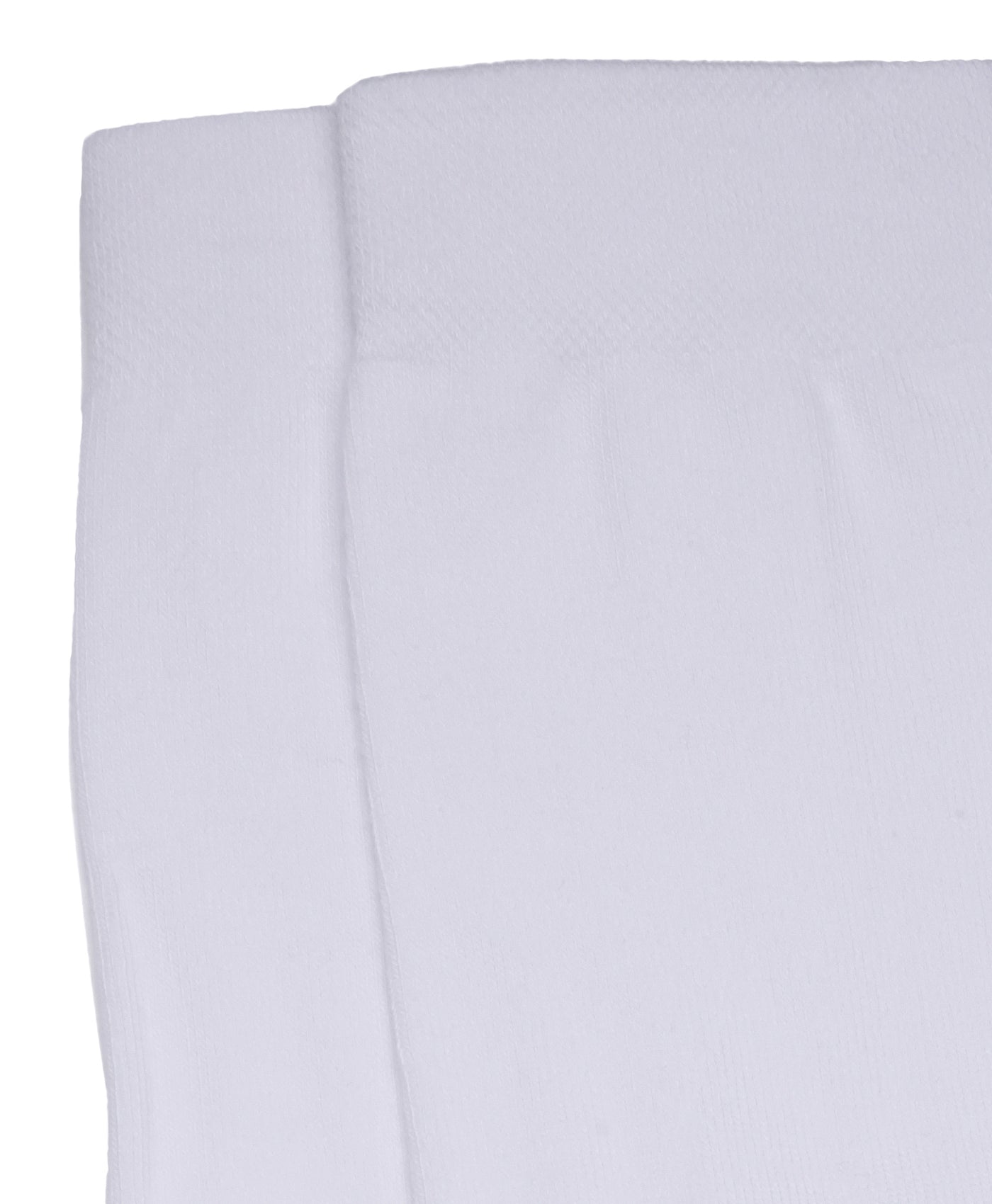 Cotton White Solid Calf Length Formal Socks