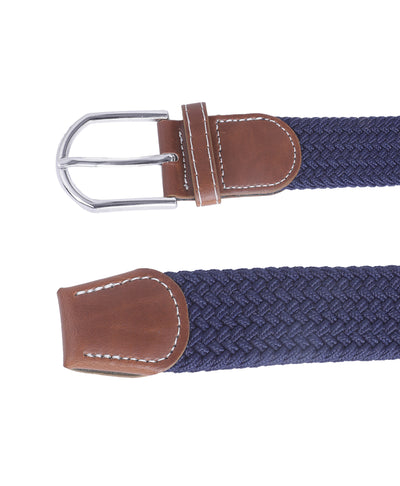 Nylon Blue Self Design Full Length 35Mm Casual Belts