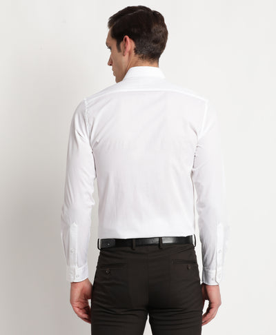 100% Cotton White Plain Slim Fit Full Sleeve Formal Shirt