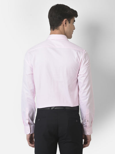 Giza Cotton Pink Jacquard Slim Fit Full Sleeve Ceremonial Shirt