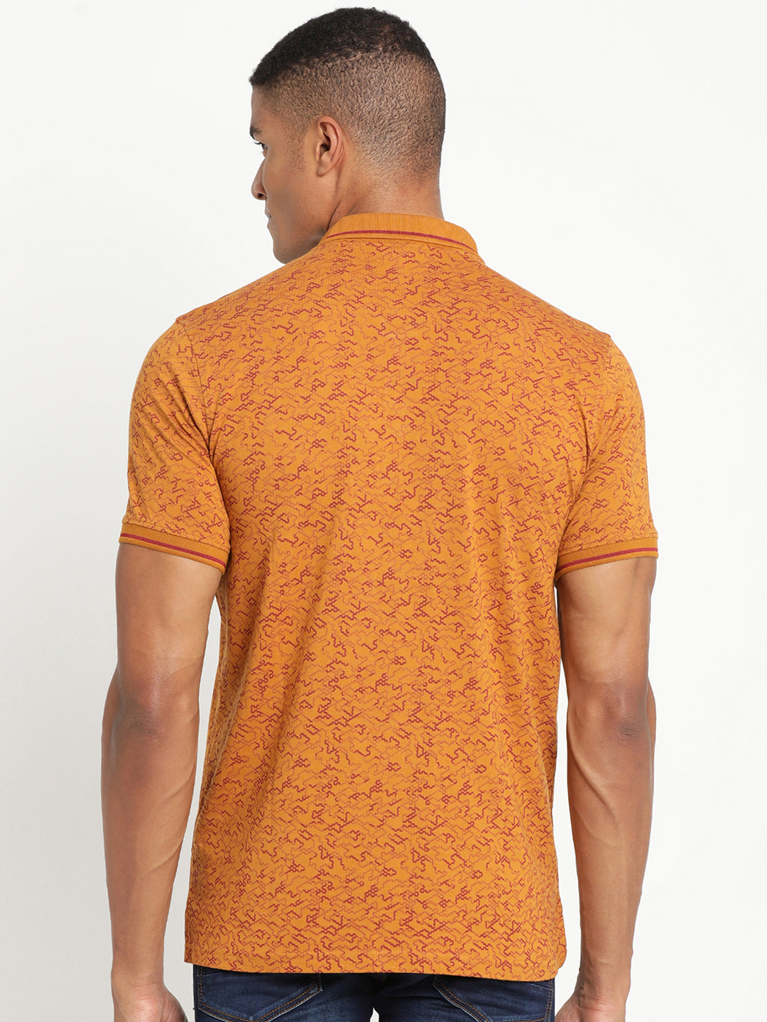 Turtle Men Cotton Muster Printed Polo Neck T-Shirts