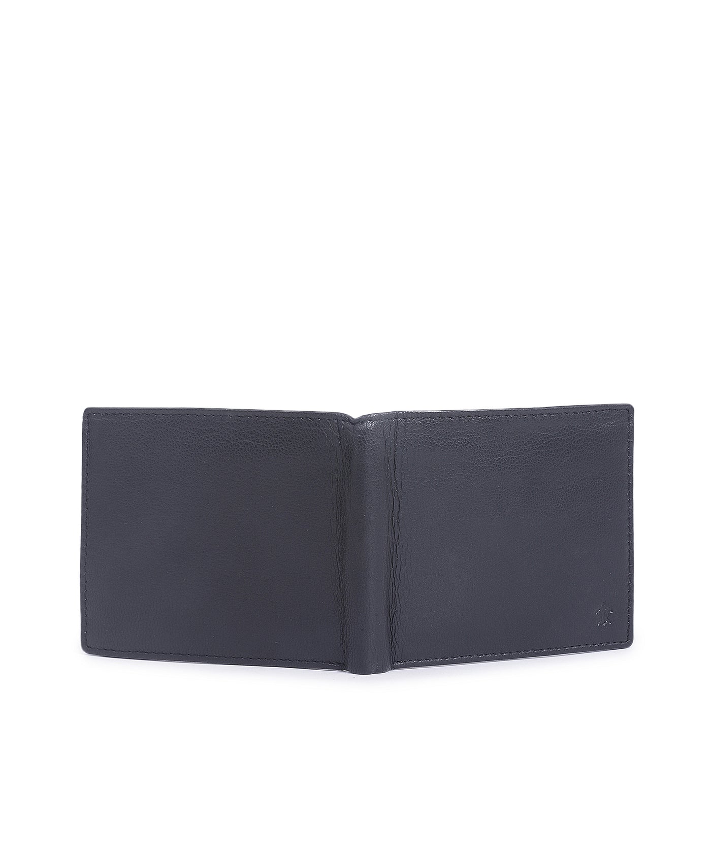 Leather Black Solid Regular Formal Wallets
