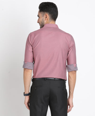 100% Cotton Purple Plain Slim Fit Full Sleeve Formal Shirt