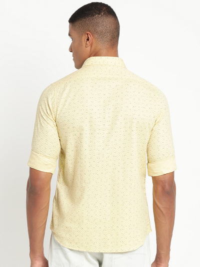 100% Cotton Lemon Printed Slim Fit Full Sleeve Casual Shirt