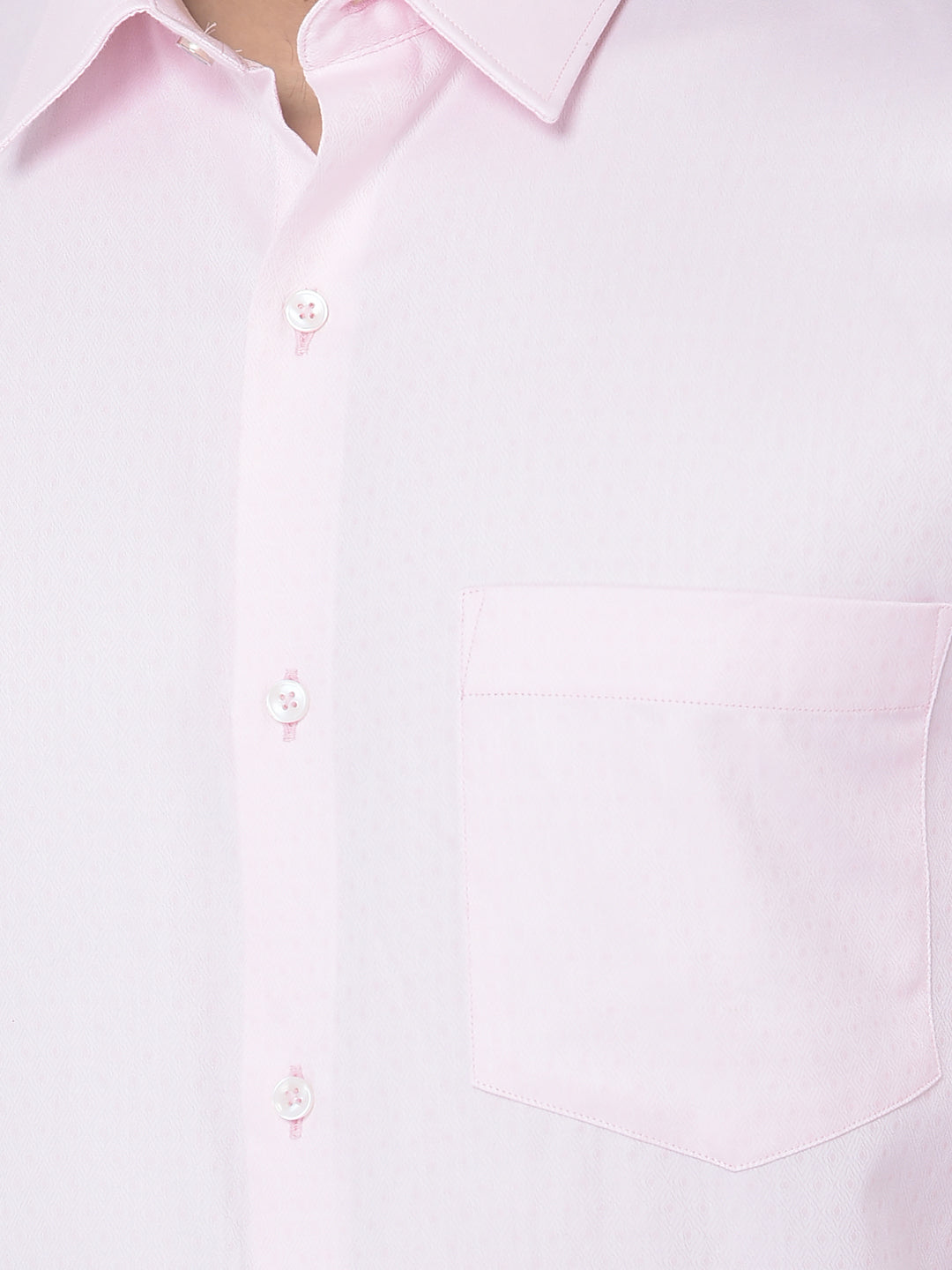 Giza Cotton Pink Jacquard Slim Fit Full Sleeve Ceremonial Shirt