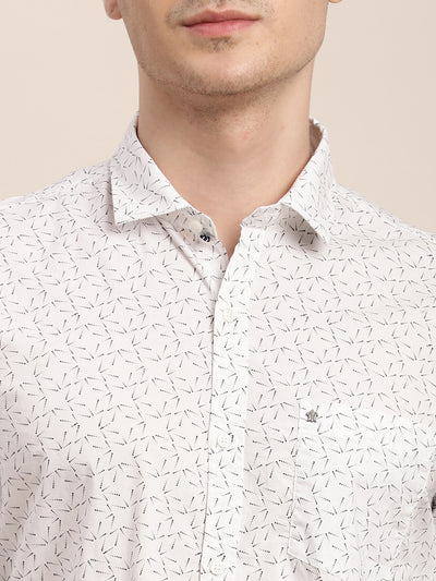 100% Cotton No Img Printed Slim Fit Half Sleeve Casual Shirt