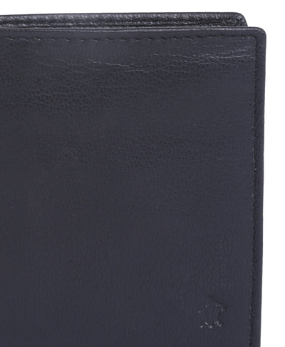 Leather Black Solid Regular Formal Wallets