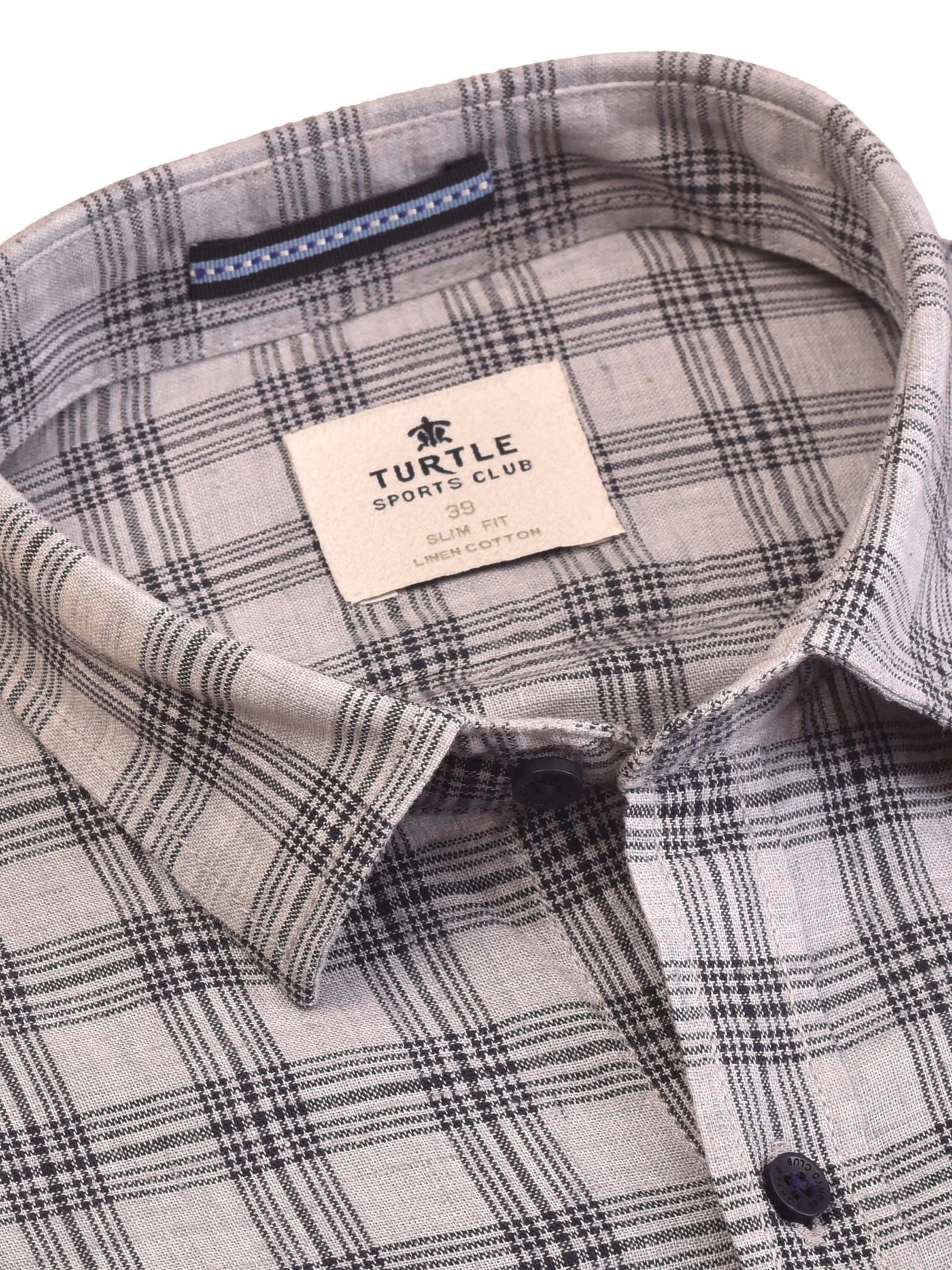 100% Cotton Grey Striped Slim Fit Full Sleeve Casual Shirt