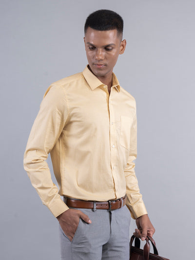 100% Cotton Lemon Printed Slim Fit Full Sleeve Formal Shirt