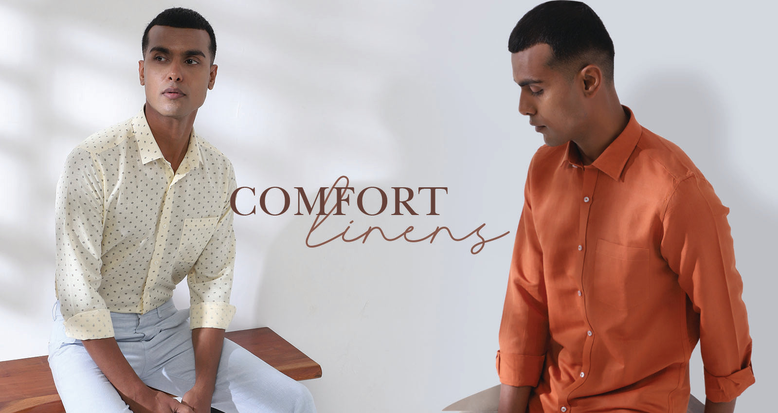 Buy Brown Cotton  Linen Slim Fit Smart Casual Trousers online  Looksgudin