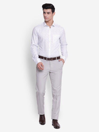 Solid White Slim Fit Formal Shirt