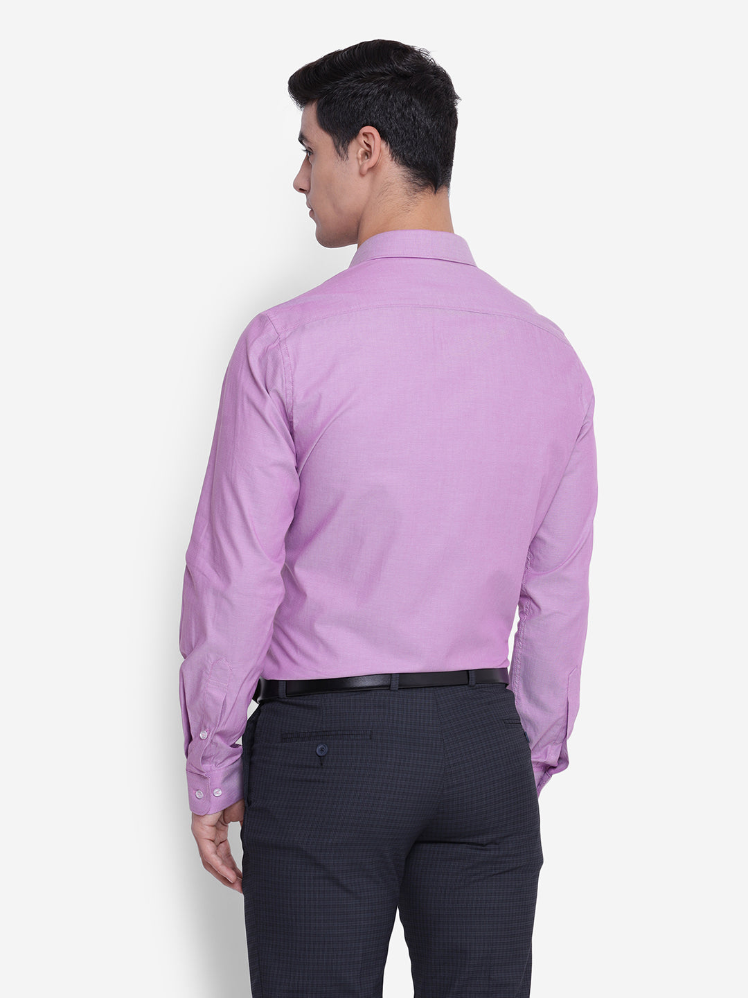 Solid Purple Slim Fit Formal Shirt