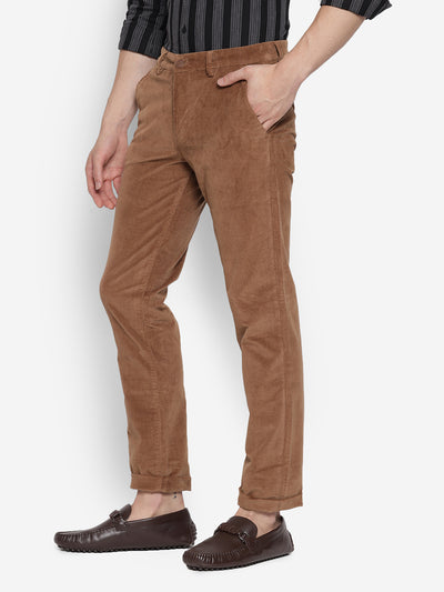Solid Khaki Causal Trouser