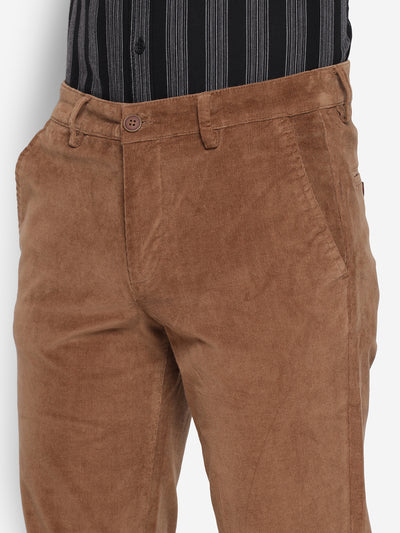 Solid Khaki Causal Trouser