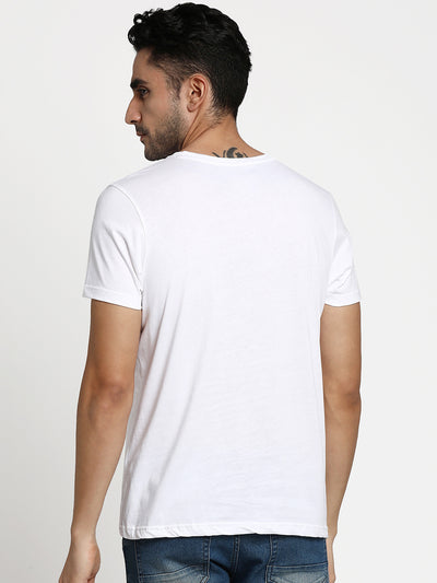 Essentials Cream-White Solid Round Neck T-Shirt (Pack of 2)