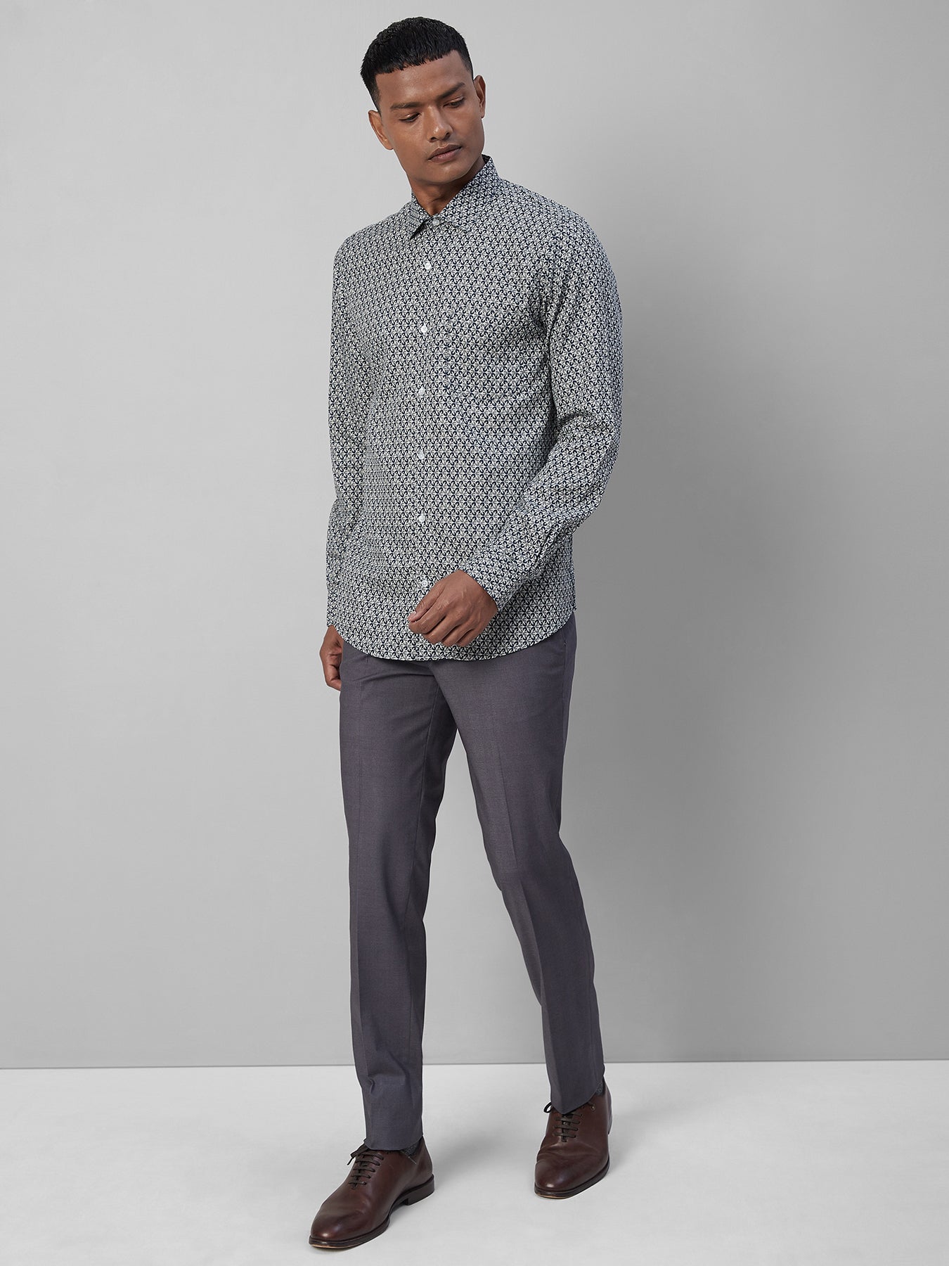 formal-grey-men's-tencel-cotton-shirt---fashion-collection