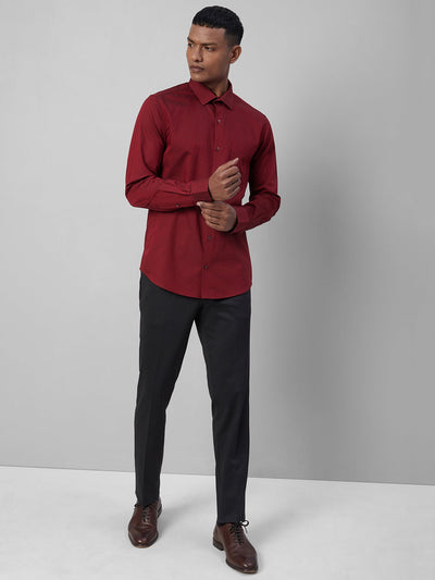 formal-red-dobby/structure-men's-cotton-shirt---fashion-collection