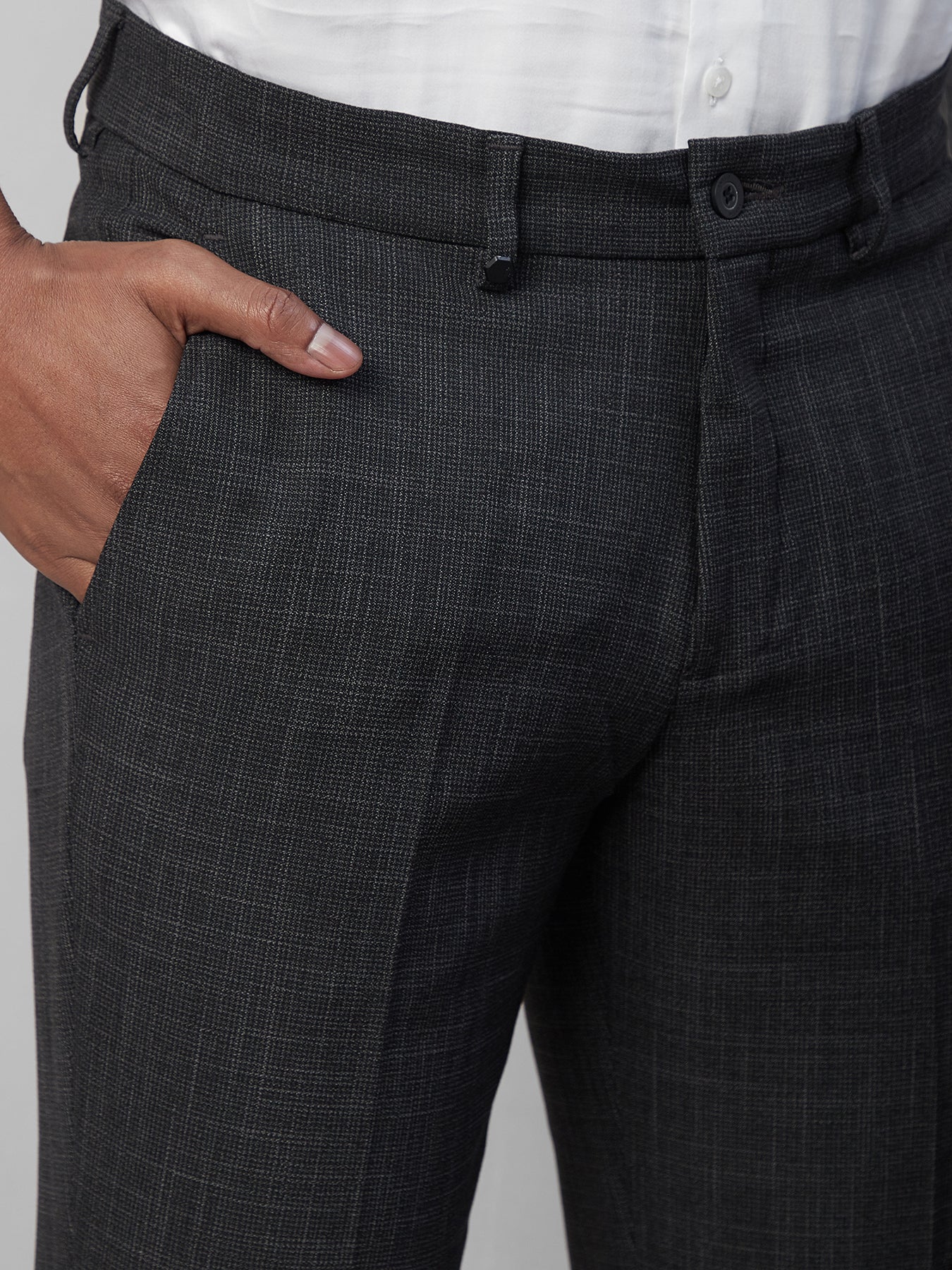 Charcoal Checks All Weather Essential Stretch Pants