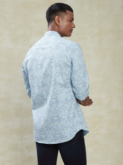 casual-blue-men's-cotton-shirt---fashion-collection-(prints)