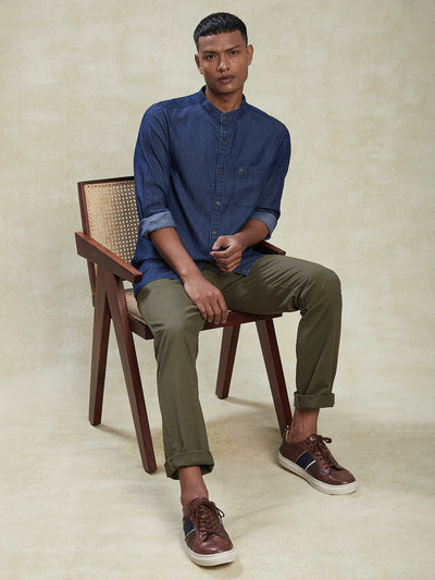 black-casual-men's-100%-cotton-indigo-shirt---fashion-collection-(plains)