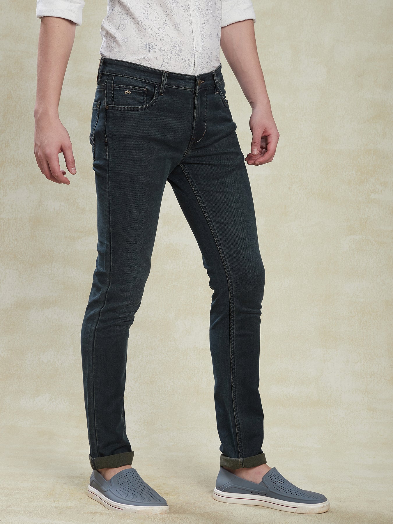 cotton-stretch-dark-blue-narrow-fit-flat-front-casual-mens-jeans