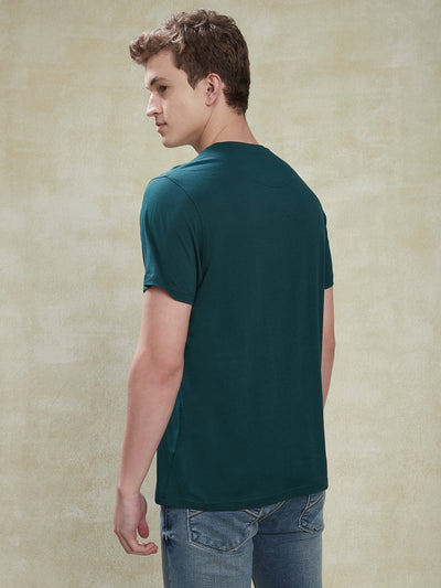 knitted-green-crew-half-sleeve-casual-mens-t-shirt