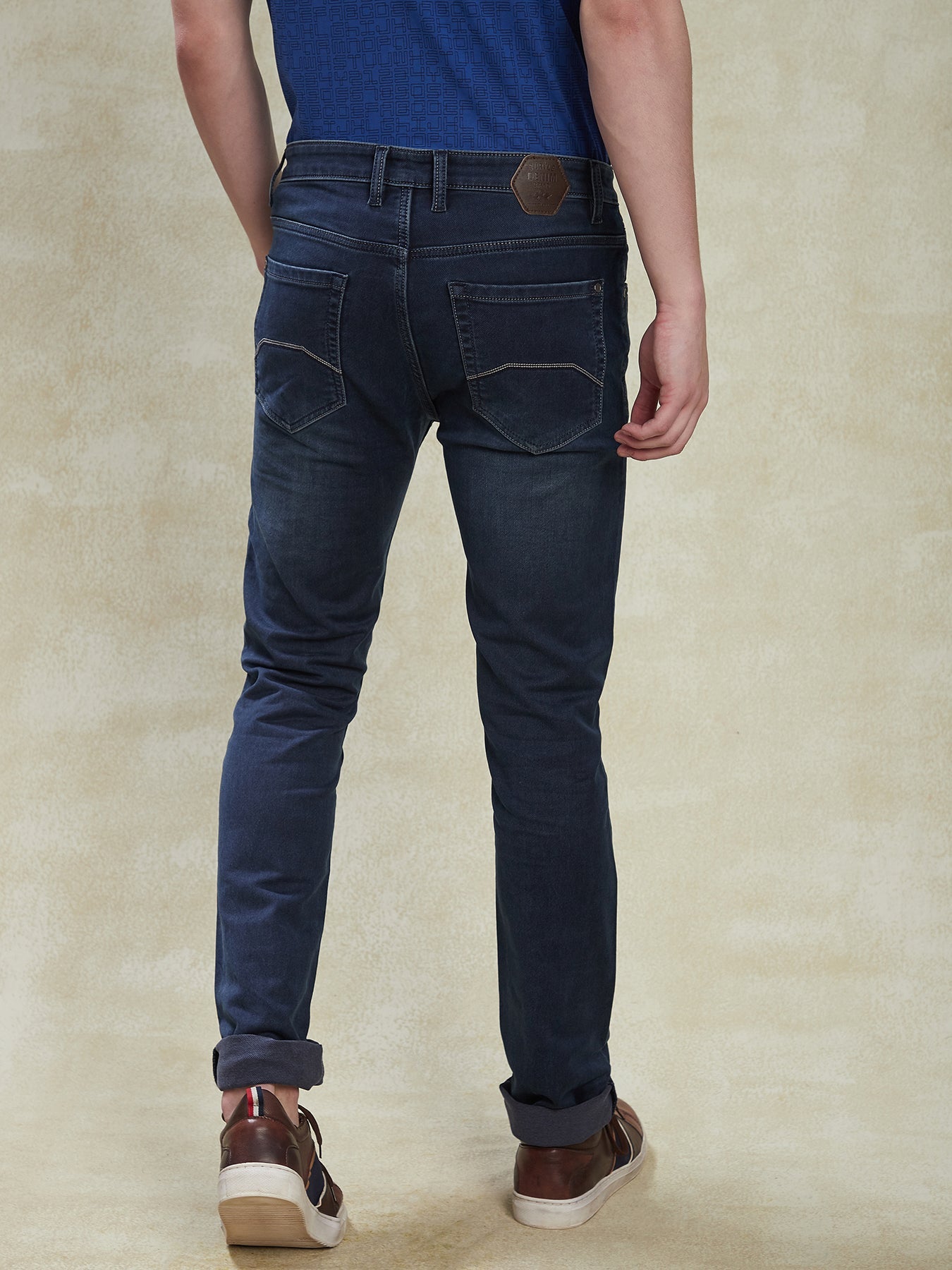 cotton-stretch-navy-blue-narrow-fit-flat-front-casual-mens-jeans