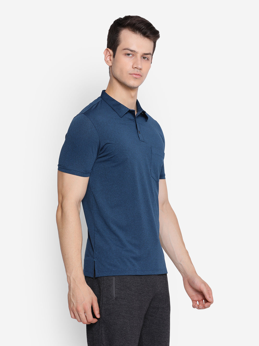 Navy Blue Half Sleeve Polo T-Shirt for Men