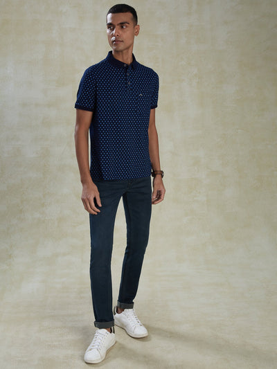 100%-cotton-indigo-navy-blue-polo-half-sleeve-casual-mens-t-shirt