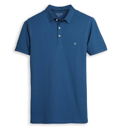 Classic Bright blue Flex Button Down Polo T-Shirt For Men