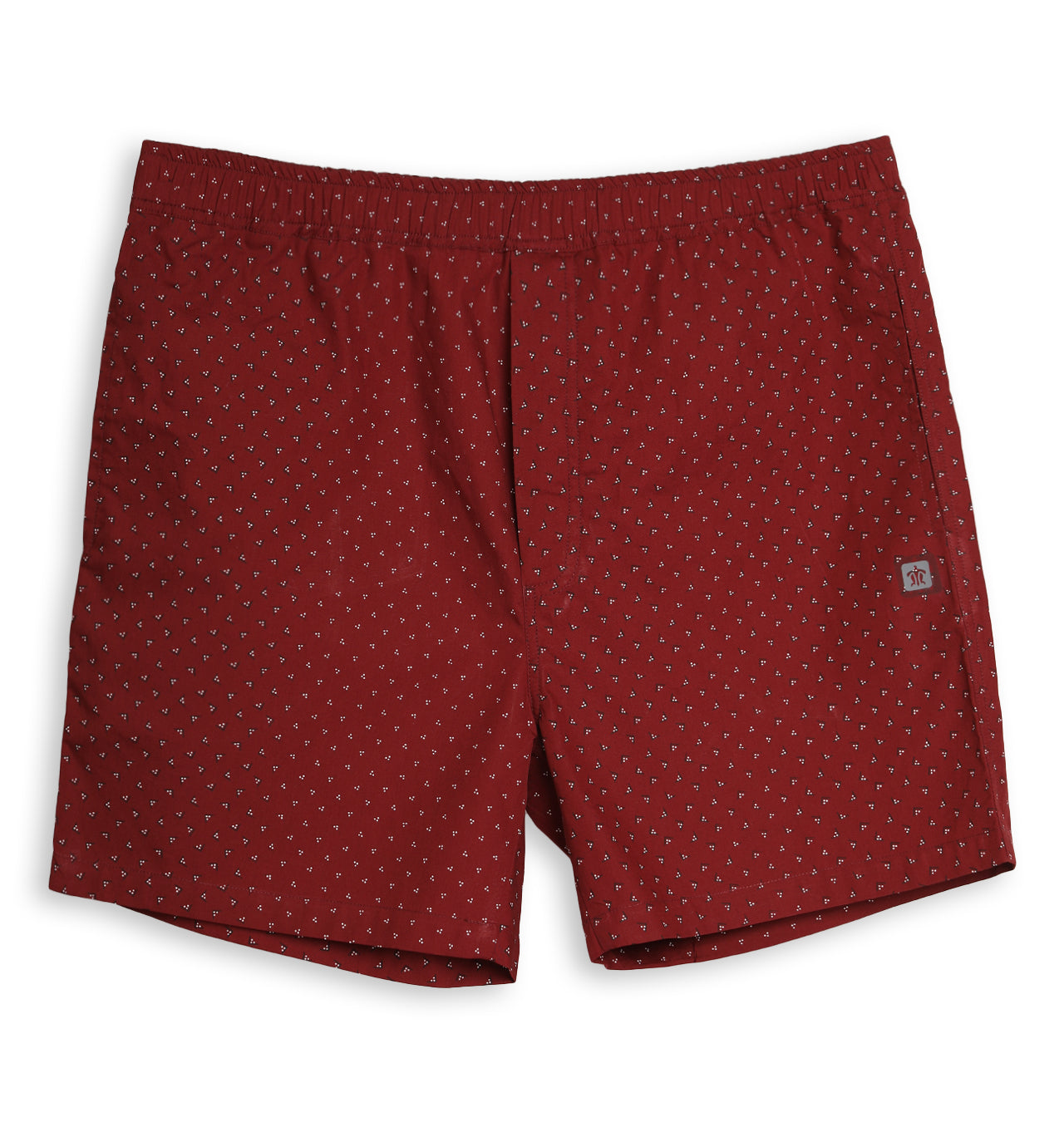 Black Check & Maroon Print Cotton Boxers For Men (Pack of 2)