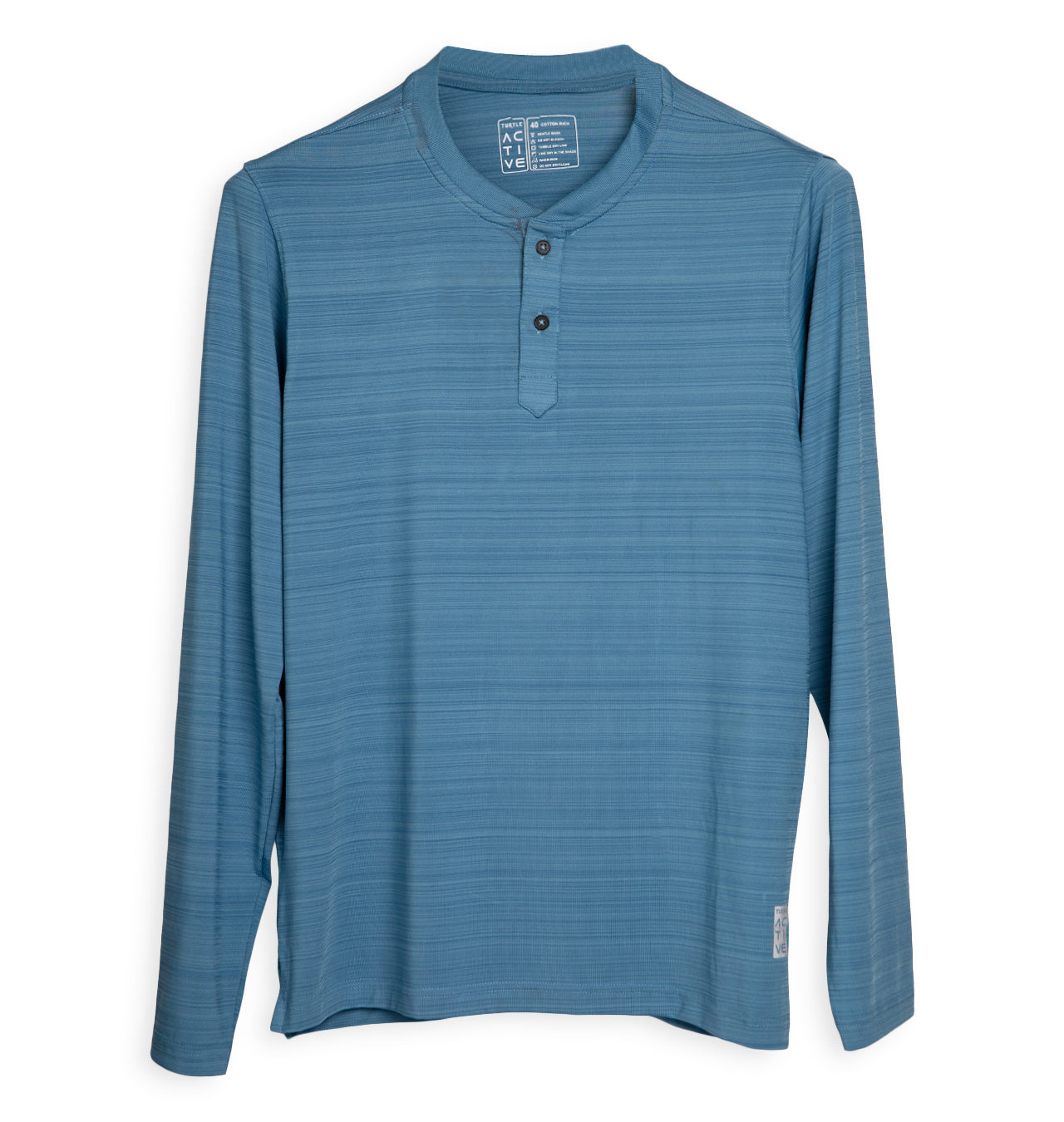 Henley Full Sleeve Blue T-Shirt For men