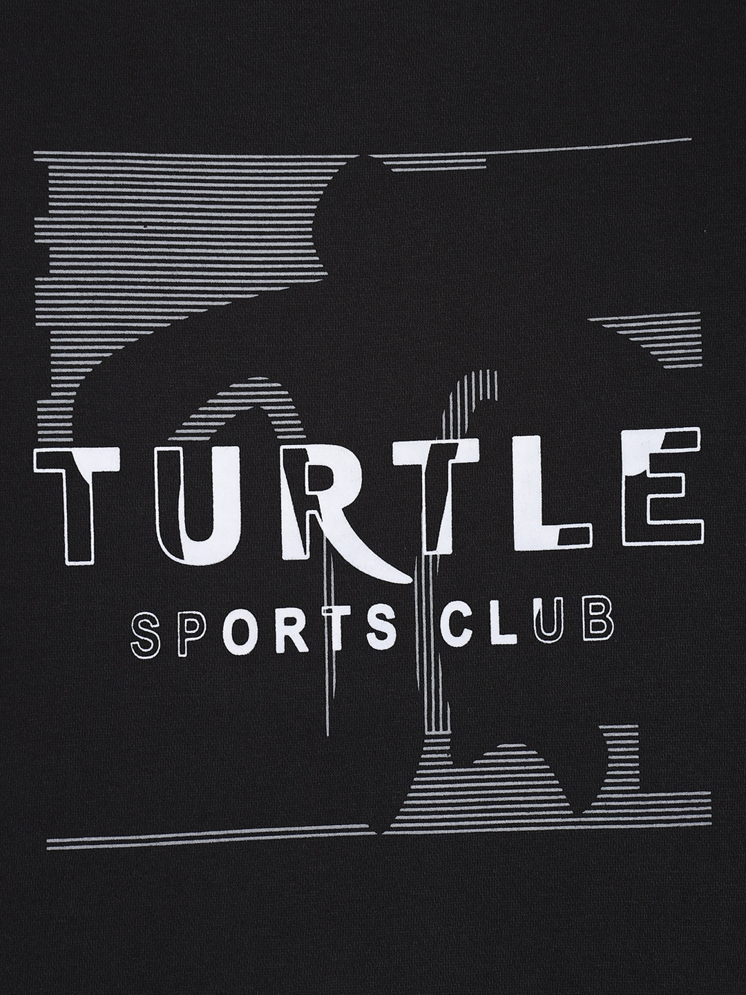 Turtle Men Black Printed Round Neck SweatShirt