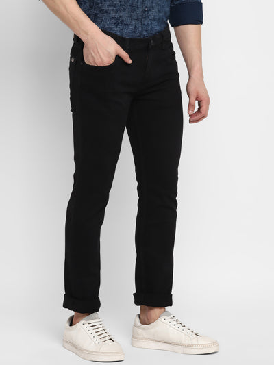 Black Narrow Fit Low Fade Jeans