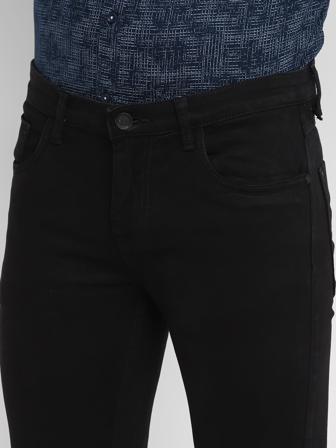 Black Narrow Fit Low Fade Jeans