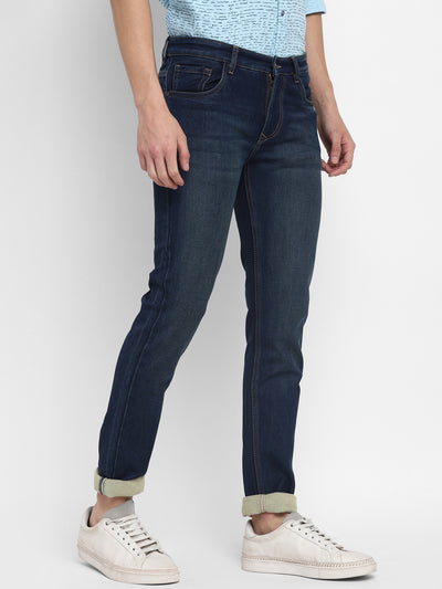 Blue Narrow Fit Low Fade Jeans