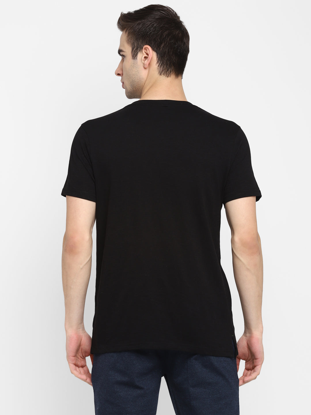 Solid Black and White T-shirts for Men (Pack of 2)