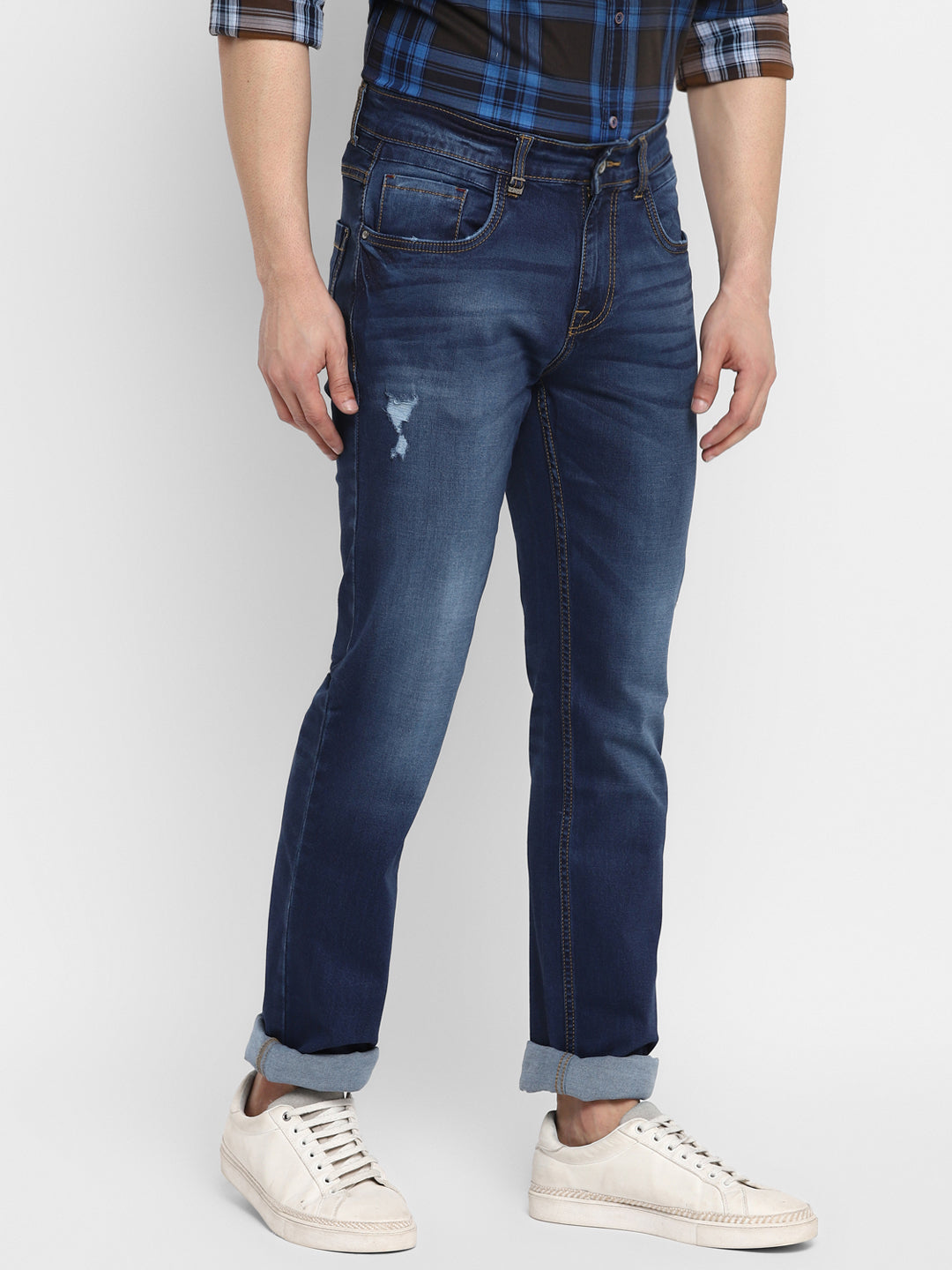 Blue Slim Fit Mid Fade Jeans