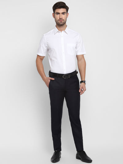 Solid White Regular Fit Formal Shirt